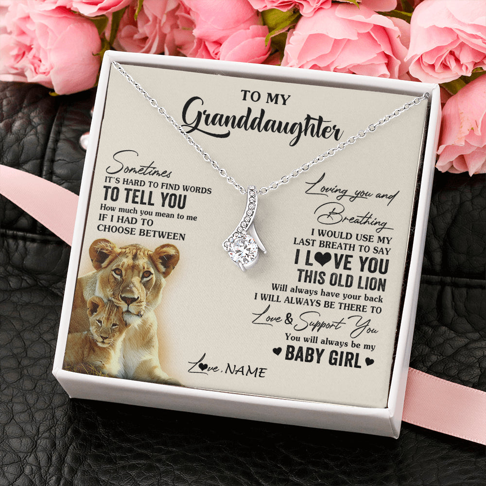 Personalized To My Granddaughter Necklace From Grandma Gigi I Love You This Old Lion Granddaughter Birthday Christmas Customized Gift Box Message Card