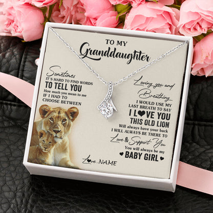 Personalized To My Granddaughter Necklace From Grandma Gigi I Love You This Old Lion Granddaughter Birthday Christmas Customized Gift Box Message Card