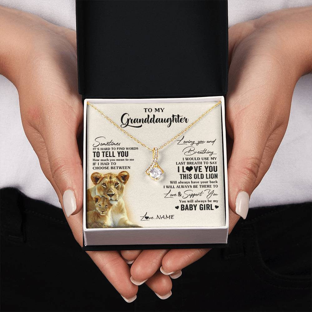Personalized To My Granddaughter Necklace From Grandma Gigi I Love You This Old Lion Granddaughter Birthday Christmas Customized Gift Box Message Card