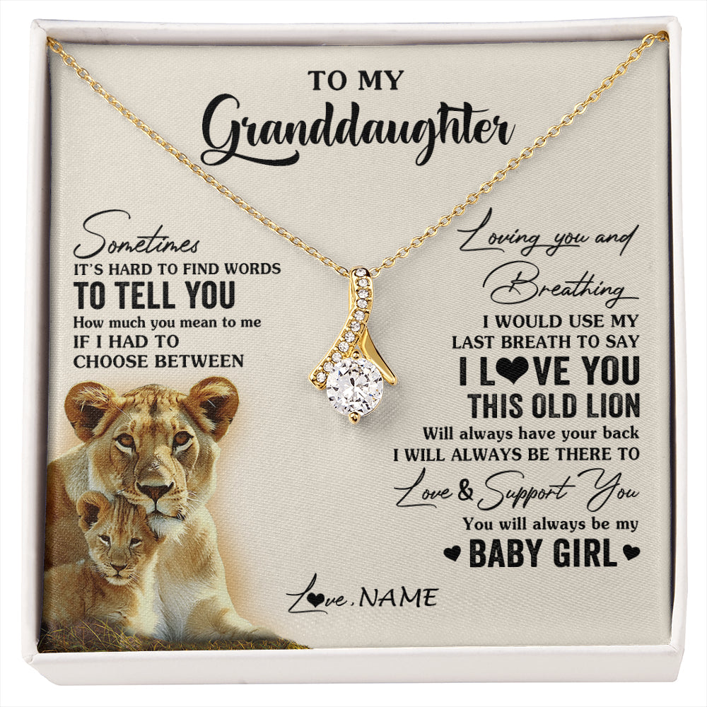 Personalized To My Granddaughter Necklace From Grandma Gigi I Love You This Old Lion Granddaughter Birthday Christmas Customized Gift Box Message Card