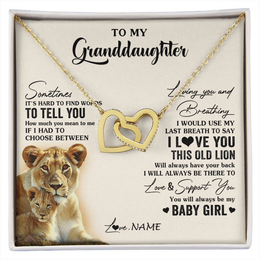 Personalized To My Granddaughter Necklace From Grandma Gigi I Love You This Old Lion Granddaughter Birthday Christmas Customized Gift Box Message Card