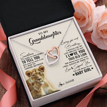 Personalized To My Granddaughter Necklace From Grandma Gigi I Love You This Old Lion Granddaughter Birthday Christmas Customized Gift Box Message Card