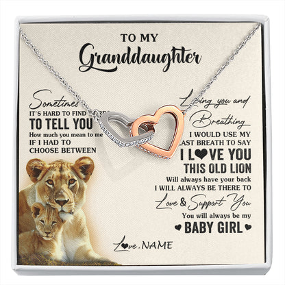 Personalized To My Granddaughter Necklace From Grandma Gigi I Love You This Old Lion Granddaughter Birthday Christmas Customized Gift Box Message Card