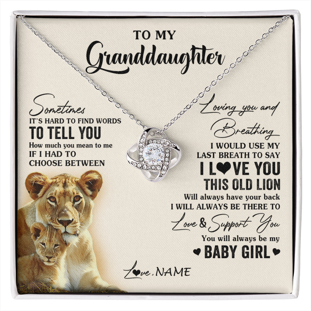 Personalized To My Granddaughter Necklace From Grandma Gigi I Love You This Old Lion Granddaughter Birthday Christmas Customized Gift Box Message Card
