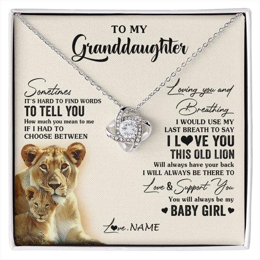 Personalized To My Granddaughter Necklace From Grandma Gigi I Love You This Old Lion Granddaughter Birthday Christmas Customized Gift Box Message Card