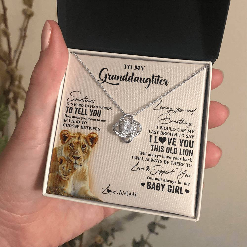 Personalized To My Granddaughter Necklace From Grandma Gigi I Love You This Old Lion Granddaughter Birthday Christmas Customized Gift Box Message Card