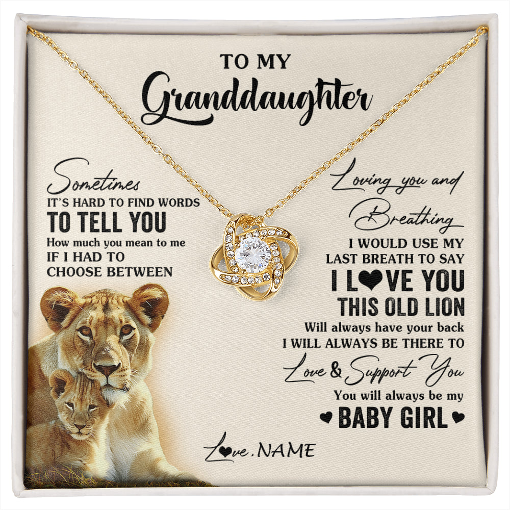 Personalized To My Granddaughter Necklace From Grandma Gigi I Love You This Old Lion Granddaughter Birthday Christmas Customized Gift Box Message Card