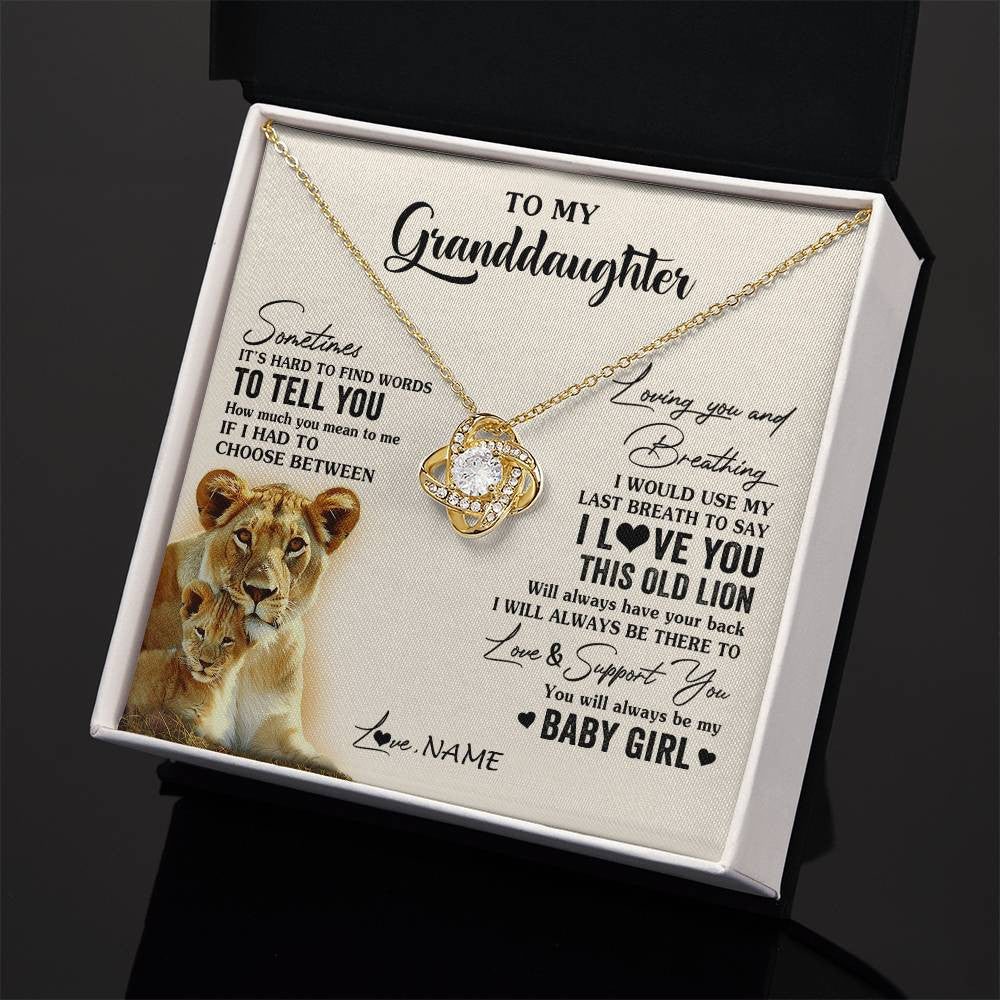 Personalized To My Granddaughter Necklace From Grandma Gigi I Love You This Old Lion Granddaughter Birthday Christmas Customized Gift Box Message Card