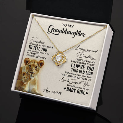 Personalized To My Granddaughter Necklace From Grandma Gigi I Love You This Old Lion Granddaughter Birthday Christmas Customized Gift Box Message Card