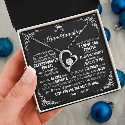 Personalized To My Granddaughter Necklace From Grandma Gigi Inspirational Strength Granddaughter Birthday Jewelry Christmas Customized Gift Box Message Card