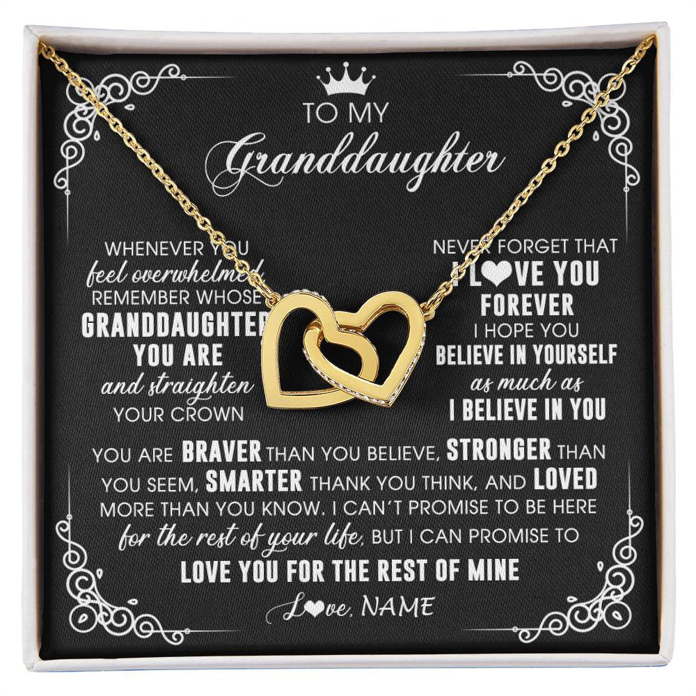 Personalized To My Granddaughter Necklace From Grandma Gigi Inspirational Strength Granddaughter Birthday Jewelry Christmas Customized Gift Box Message Card