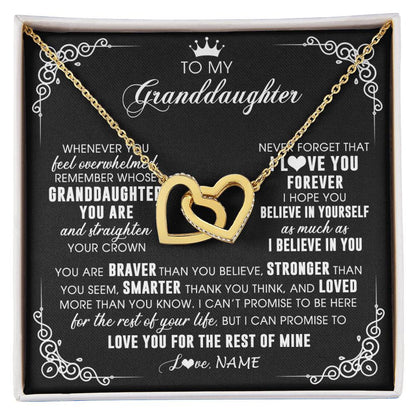 Personalized To My Granddaughter Necklace From Grandma Gigi Inspirational Strength Granddaughter Birthday Jewelry Christmas Customized Gift Box Message Card