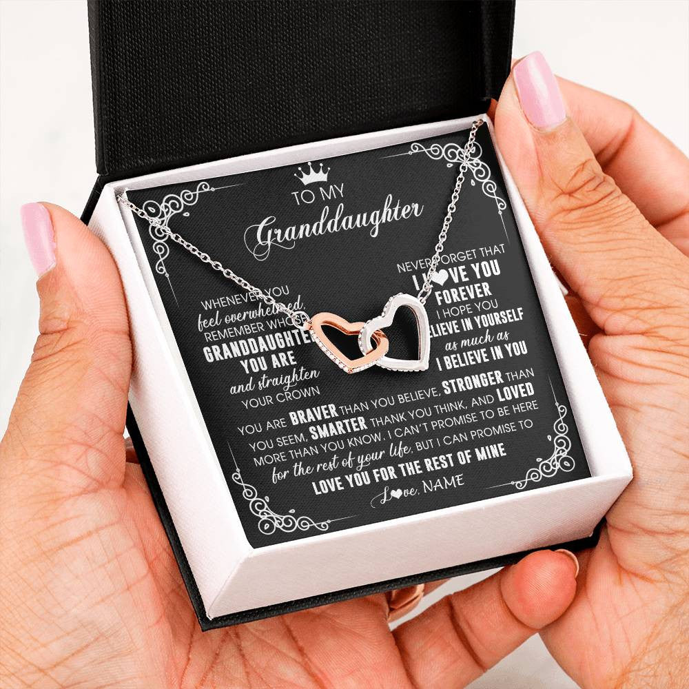 Personalized To My Granddaughter Necklace From Grandma Gigi Inspirational Strength Granddaughter Birthday Jewelry Christmas Customized Gift Box Message Card