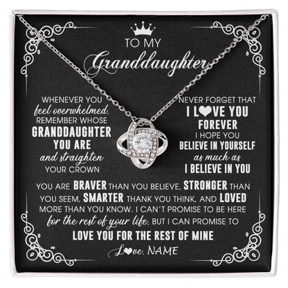 Personalized To My Granddaughter Necklace From Grandma Gigi Inspirational Strength Granddaughter Birthday Jewelry Christmas Customized Gift Box Message Card