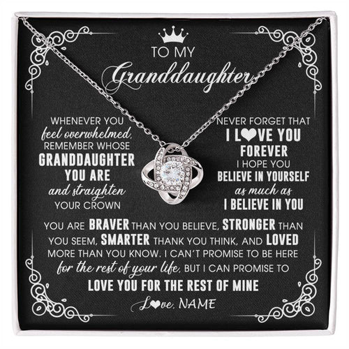 Personalized To My Granddaughter Necklace From Grandma Gigi Inspirational Strength Granddaughter Birthday Jewelry Christmas Customized Gift Box Message Card