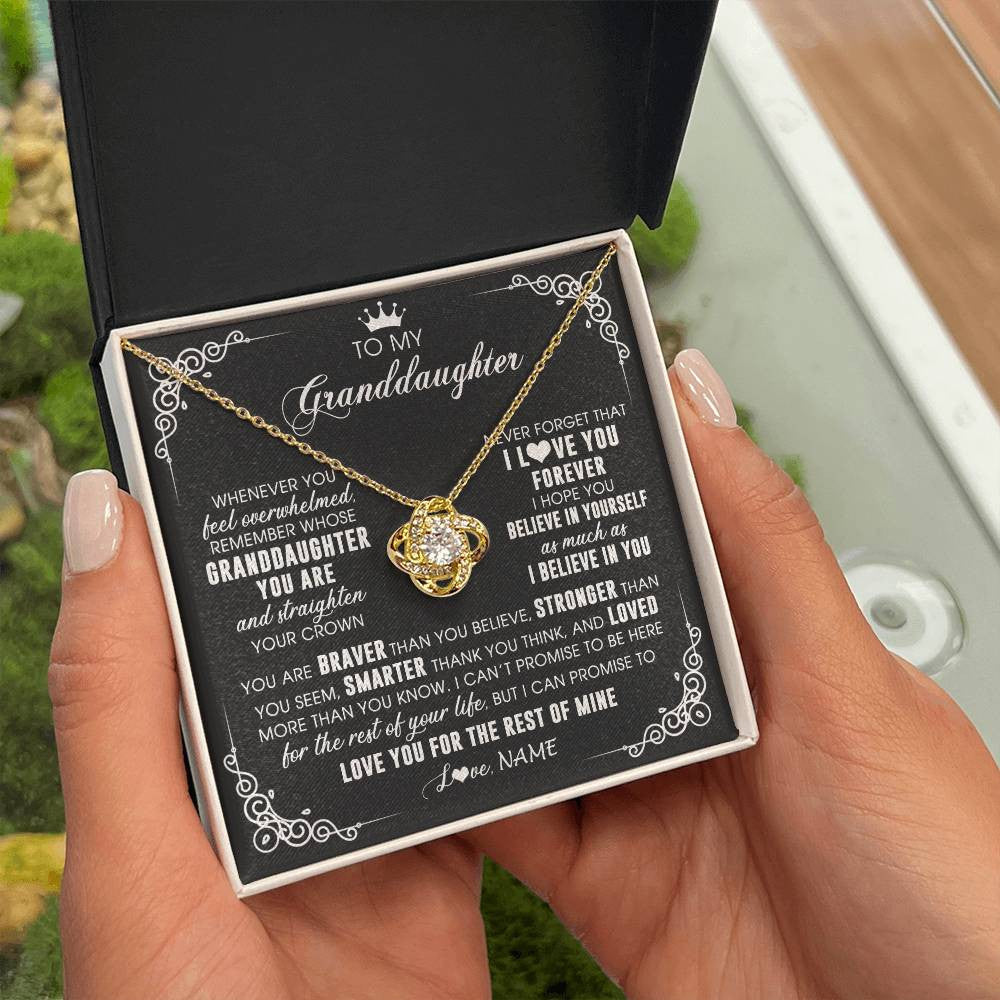 Personalized To My Granddaughter Necklace From Grandma Gigi Inspirational Strength Granddaughter Birthday Jewelry Christmas Customized Gift Box Message Card