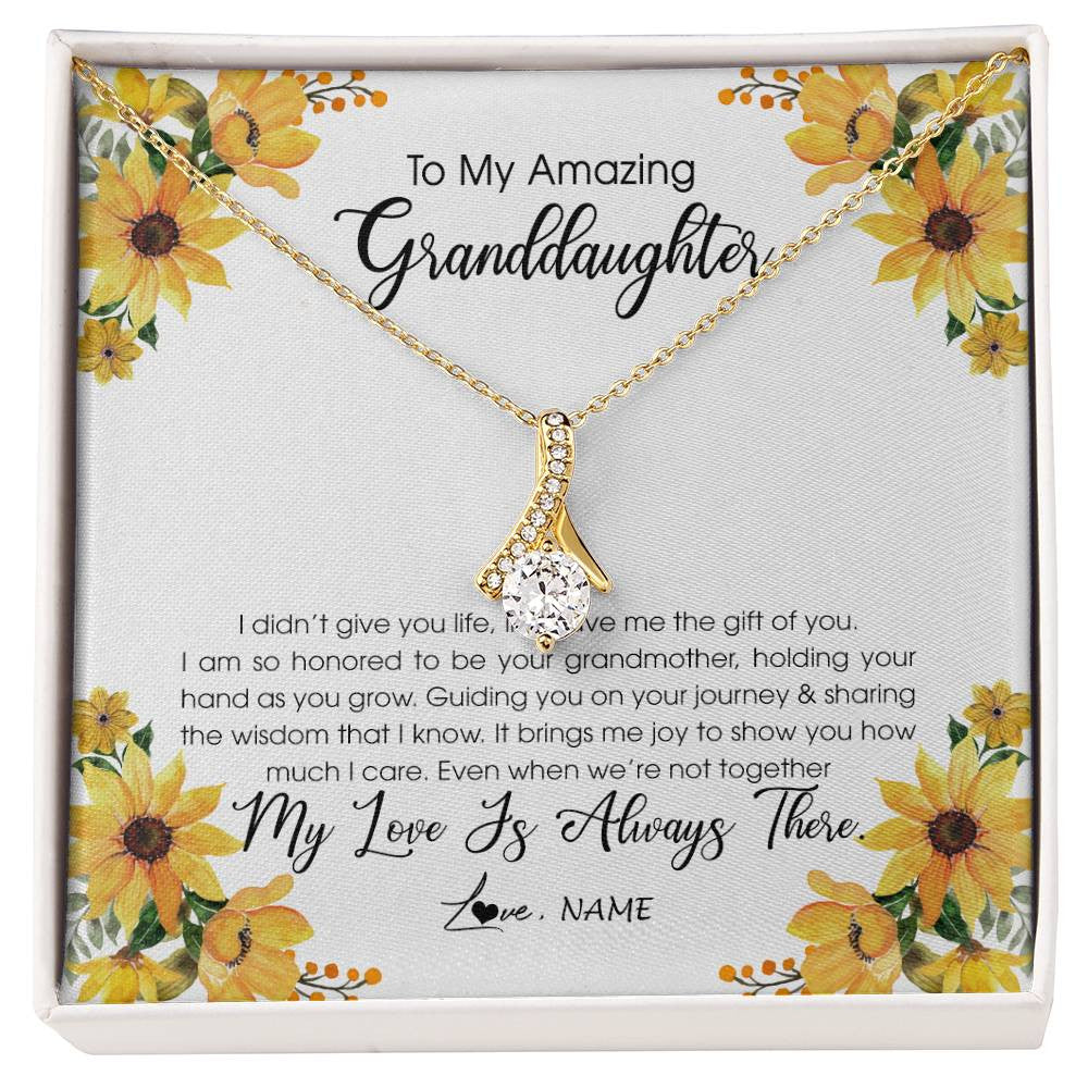 Personalized To My Granddaughter Necklace From Grandma Grandmother My Love Is Always There Granddaughter Birthday Christmas Customized Gift Box Message Card