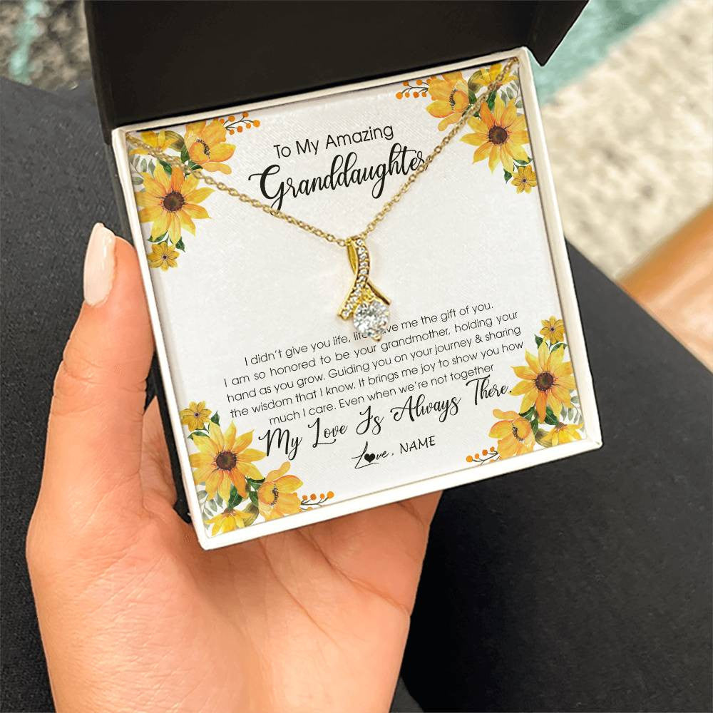 Personalized To My Granddaughter Necklace From Grandma Grandmother My Love Is Always There Granddaughter Birthday Christmas Customized Gift Box Message Card