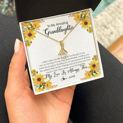 Personalized To My Granddaughter Necklace From Grandma Grandmother My Love Is Always There Granddaughter Birthday Christmas Customized Gift Box Message Card