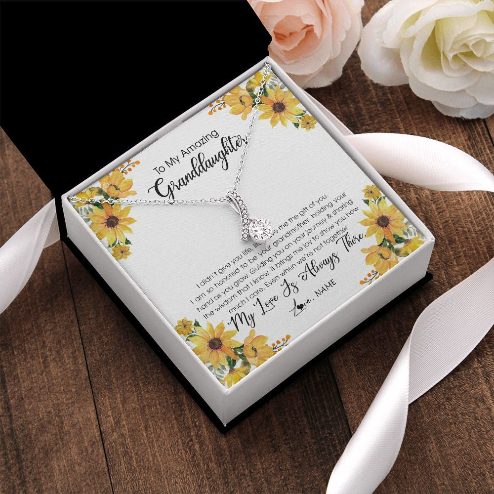 Personalized To My Granddaughter Necklace From Grandma Grandmother My Love Is Always There Granddaughter Birthday Christmas Customized Gift Box Message Card