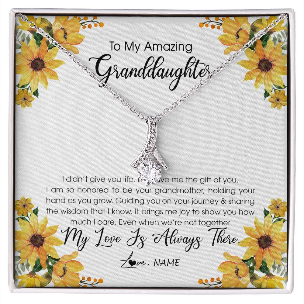 Personalized To My Granddaughter Necklace From Grandma Grandmother My Love Is Always There Granddaughter Birthday Christmas Customized Gift Box Message Card