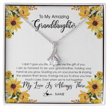Personalized To My Granddaughter Necklace From Grandma Grandmother My Love Is Always There Granddaughter Birthday Christmas Customized Gift Box Message Card