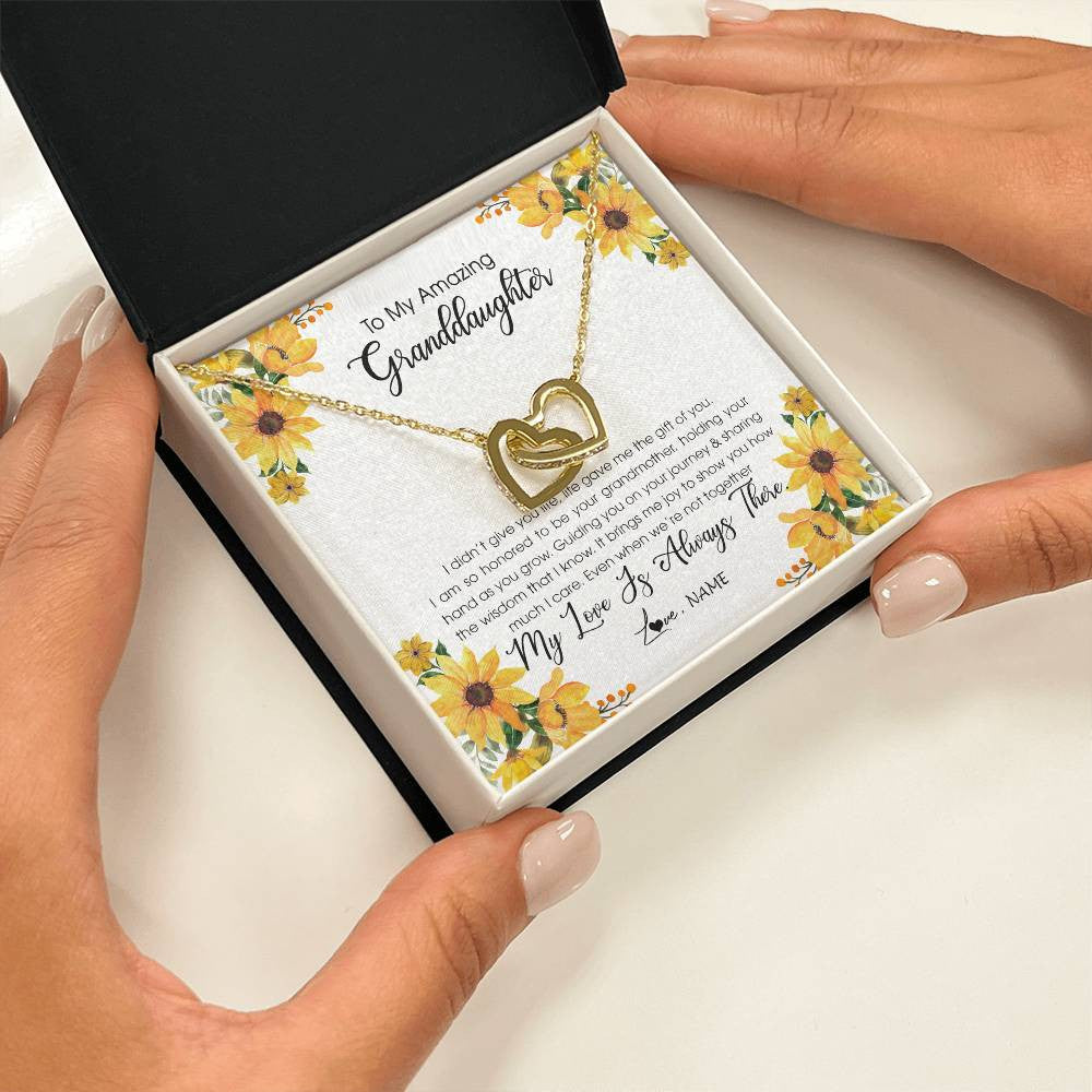 Personalized To My Granddaughter Necklace From Grandma Grandmother My Love Is Always There Granddaughter Birthday Christmas Customized Gift Box Message Card