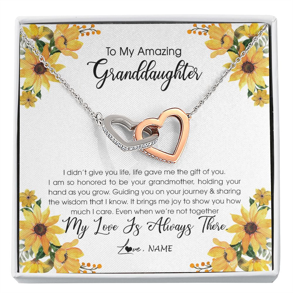 Personalized To My Granddaughter Necklace From Grandma Grandmother My Love Is Always There Granddaughter Birthday Christmas Customized Gift Box Message Card