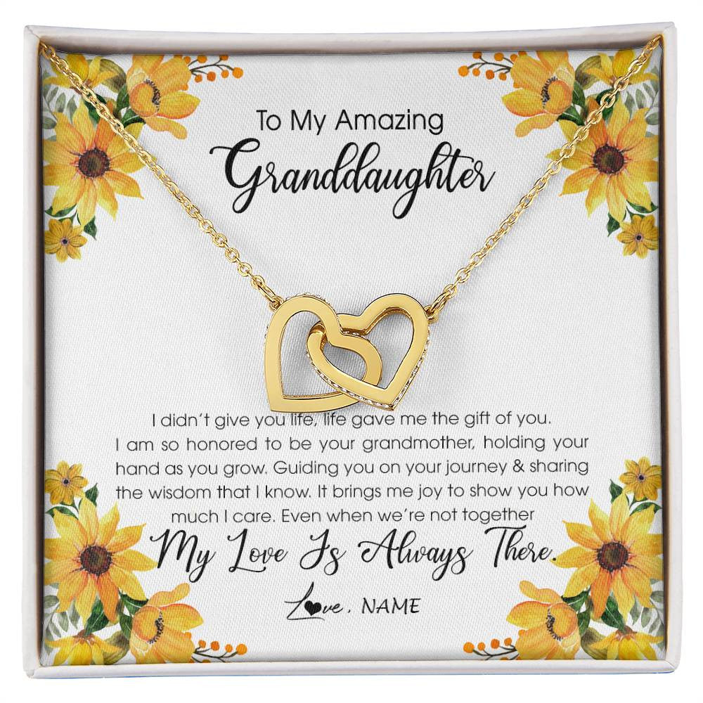 Personalized To My Granddaughter Necklace From Grandma Grandmother My Love Is Always There Granddaughter Birthday Christmas Customized Gift Box Message Card