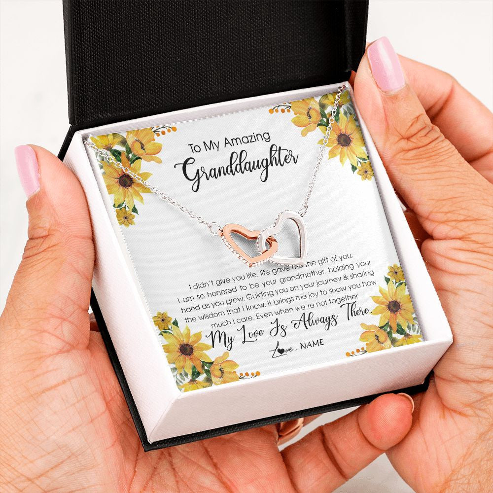 Personalized To My Granddaughter Necklace From Grandma Grandmother My Love Is Always There Granddaughter Birthday Christmas Customized Gift Box Message Card