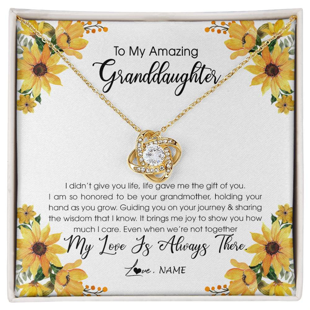 Personalized To My Granddaughter Necklace From Grandma Grandmother My Love Is Always There Granddaughter Birthday Christmas Customized Gift Box Message Card