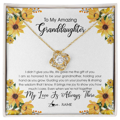 Personalized To My Granddaughter Necklace From Grandma Grandmother My Love Is Always There Granddaughter Birthday Christmas Customized Gift Box Message Card