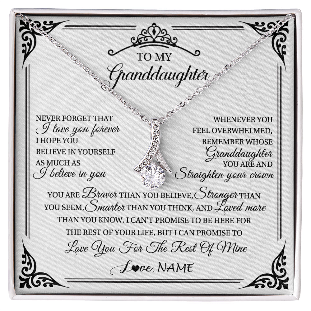 Personalized To My Granddaughter Necklace From Grandma Grandpa I Love You Forever Granddaughter Birthday Graduation Christmas Customized Gift Box Message Card
