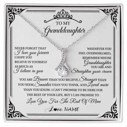 Personalized To My Granddaughter Necklace From Grandma Grandpa I Love You Forever Granddaughter Birthday Graduation Christmas Customized Gift Box Message Card