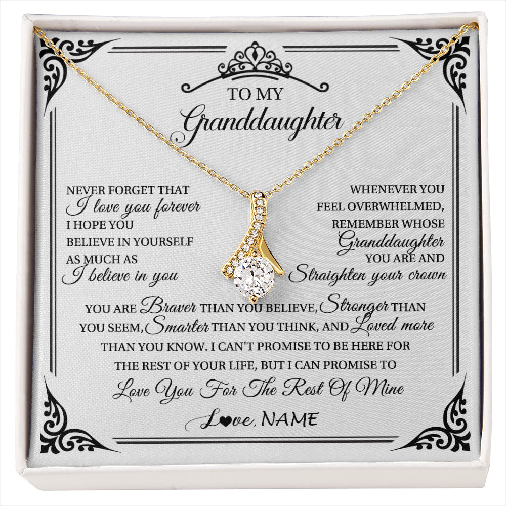 Personalized To My Granddaughter Necklace From Grandma Grandpa I Love You Forever Granddaughter Birthday Graduation Christmas Customized Gift Box Message Card