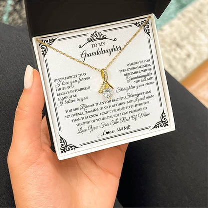 Personalized To My Granddaughter Necklace From Grandma Grandpa I Love You Forever Granddaughter Birthday Graduation Christmas Customized Gift Box Message Card