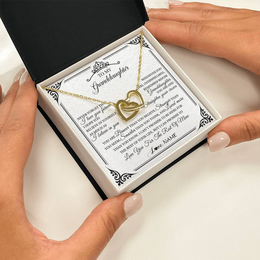 Personalized To My Granddaughter Necklace From Grandma Grandpa I Love You Forever Granddaughter Birthday Graduation Christmas Customized Gift Box Message Card