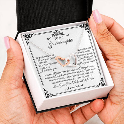 Personalized To My Granddaughter Necklace From Grandma Grandpa I Love You Forever Granddaughter Birthday Graduation Christmas Customized Gift Box Message Card