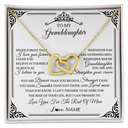 Personalized To My Granddaughter Necklace From Grandma Grandpa I Love You Forever Granddaughter Birthday Graduation Christmas Customized Gift Box Message Card