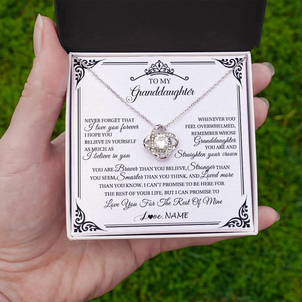 Personalized To My Granddaughter Necklace From Grandma Grandpa I Love You Forever Granddaughter Birthday Graduation Christmas Customized Gift Box Message Card