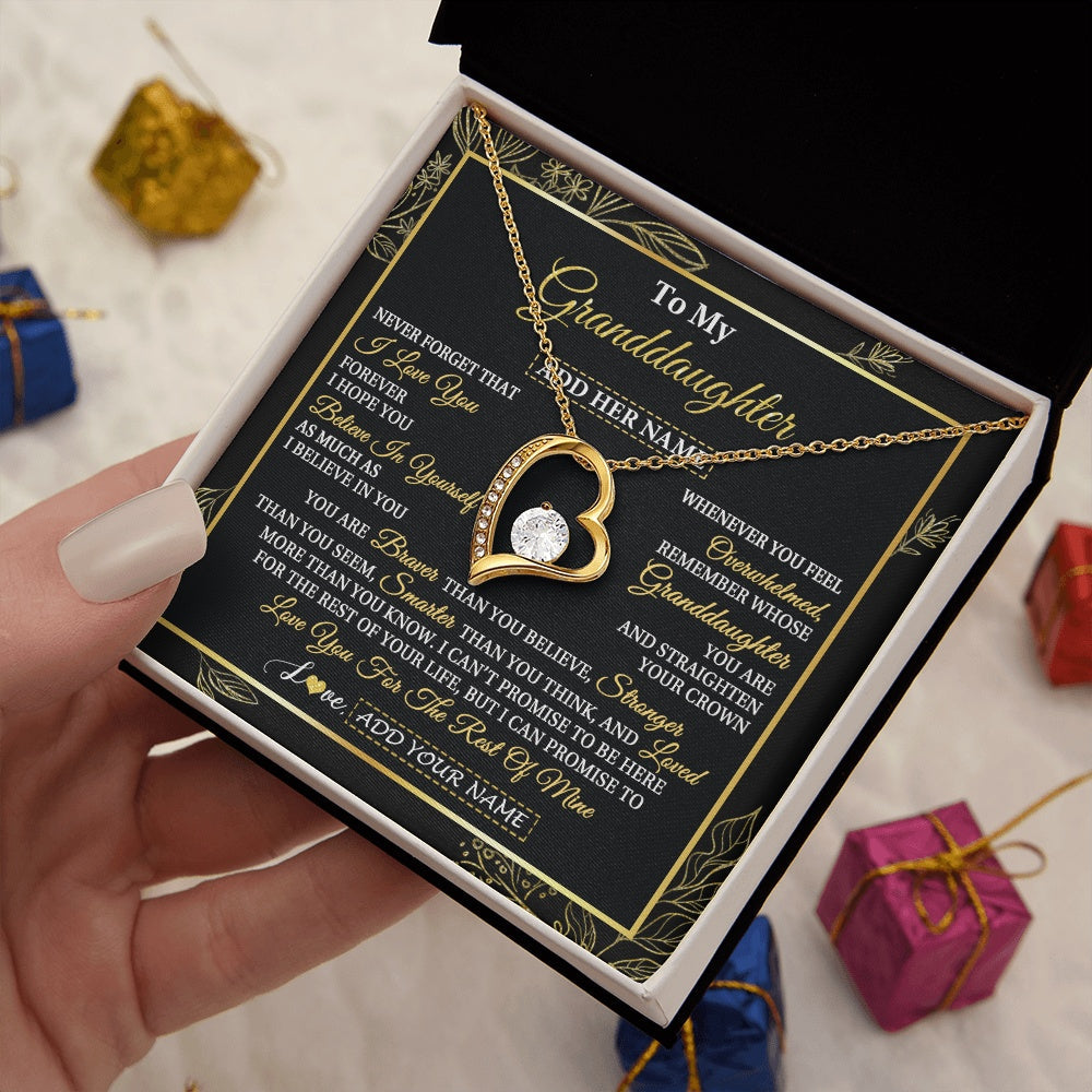 Personalized To My Granddaughter Necklace From Grandma Grandpa I Love You Gift For My Granddaughter Birthday Gifts Christmas Custom Gift Box Message Card