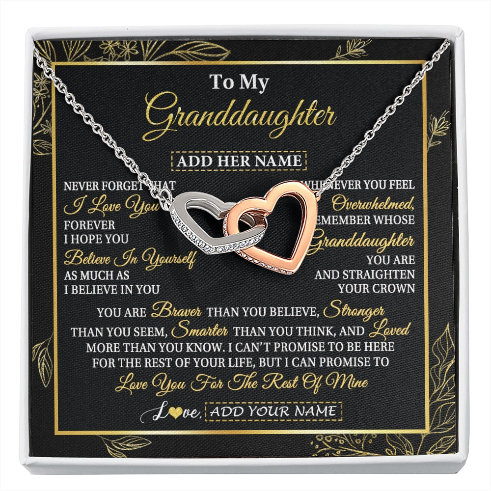 Personalized To My Granddaughter Necklace From Grandma Grandpa I Love You Gift For My Granddaughter Birthday Gifts Christmas Custom Gift Box Message Card
