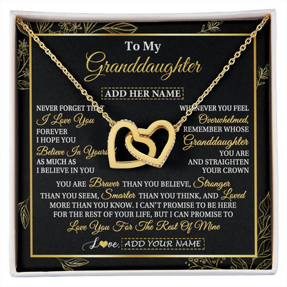 Personalized To My Granddaughter Necklace From Grandma Grandpa I Love You Gift For My Granddaughter Birthday Gifts Christmas Custom Gift Box Message Card