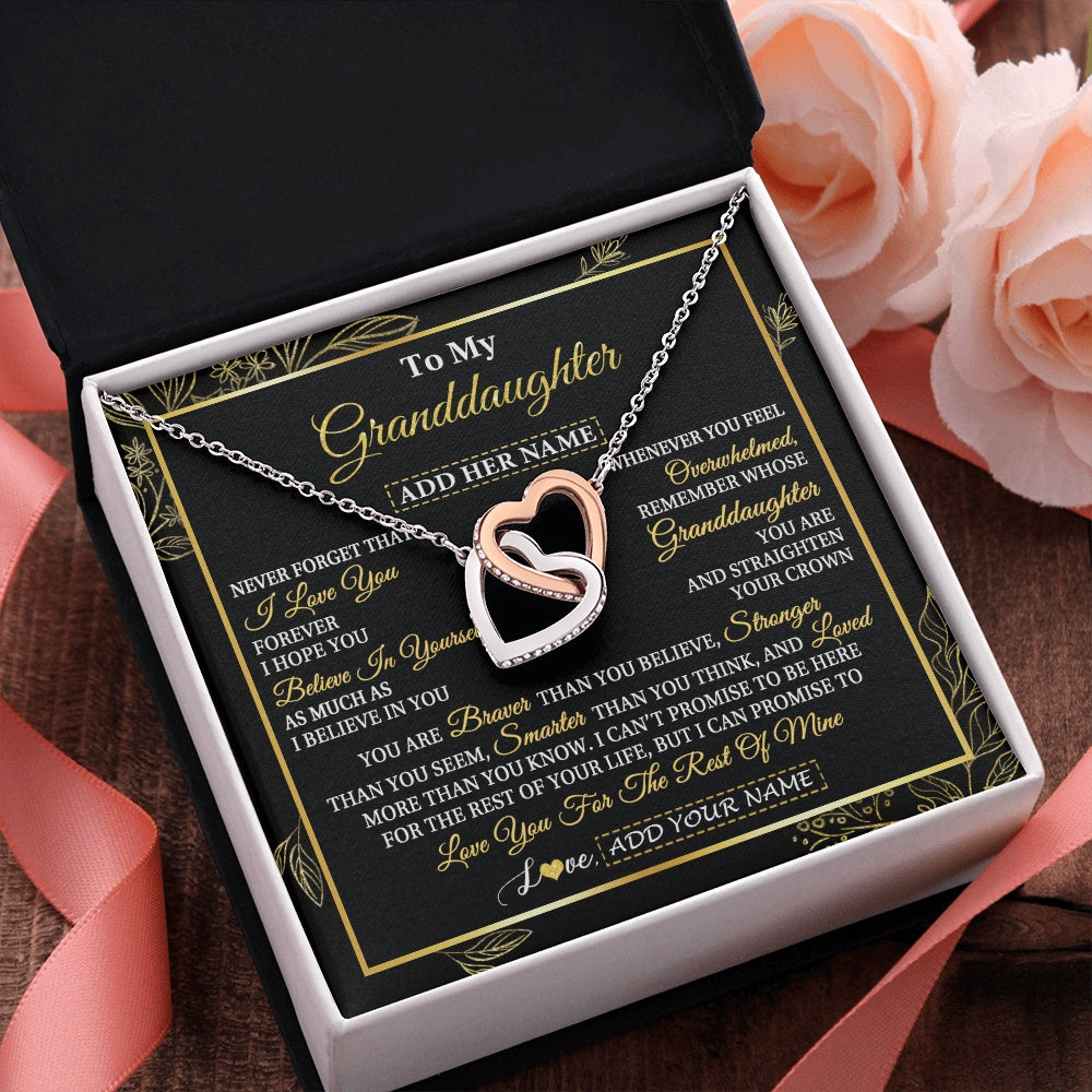 Personalized To My Granddaughter Necklace From Grandma Grandpa I Love You Gift For My Granddaughter Birthday Gifts Christmas Custom Gift Box Message Card