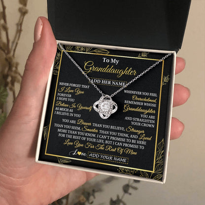 Personalized To My Granddaughter Necklace From Grandma Grandpa I Love You Gift For My Granddaughter Birthday Gifts Christmas Custom Gift Box Message Card