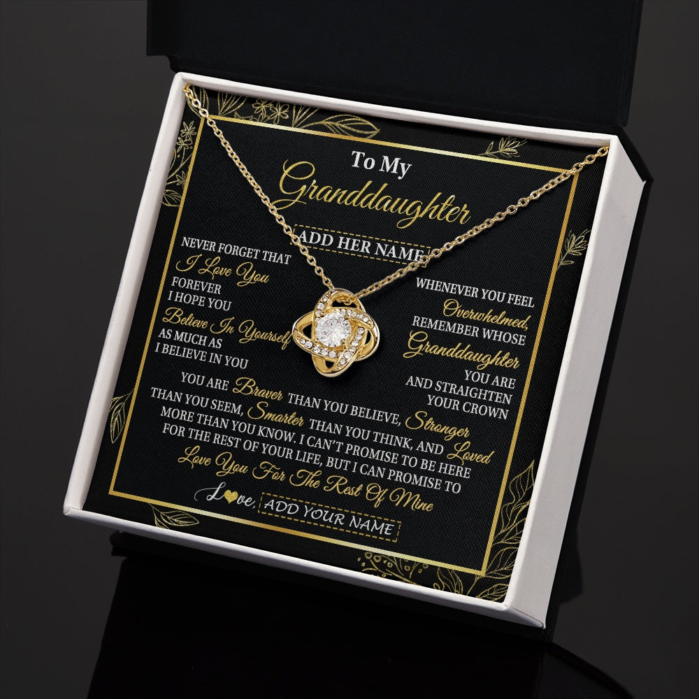 Personalized To My Granddaughter Necklace From Grandma Grandpa I Love You Gift For My Granddaughter Birthday Gifts Christmas Custom Gift Box Message Card