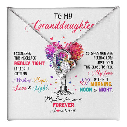 Personalized To My Granddaughter Necklace From Grandma Grandpa I Squeezed This Necklace Granddaughter Birthday Christmas Customized Gift Box Message Card
