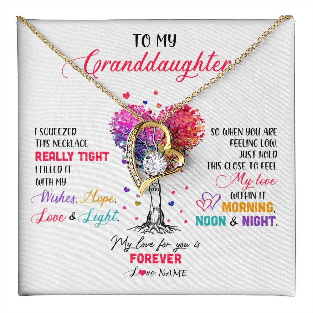 Personalized To My Granddaughter Necklace From Grandma Grandpa I Squeezed This Necklace Granddaughter Birthday Christmas Customized Gift Box Message Card