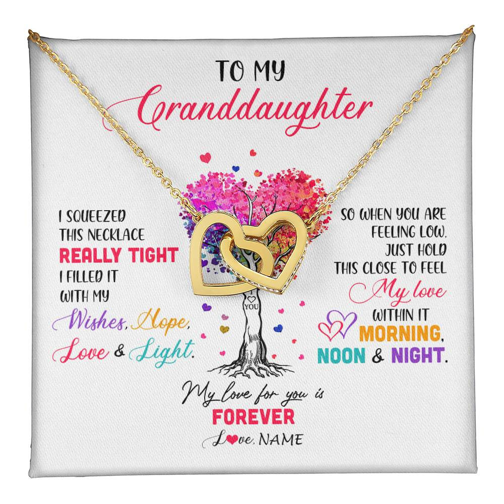 Personalized To My Granddaughter Necklace From Grandma Grandpa I Squeezed This Necklace Granddaughter Birthday Christmas Customized Gift Box Message Card