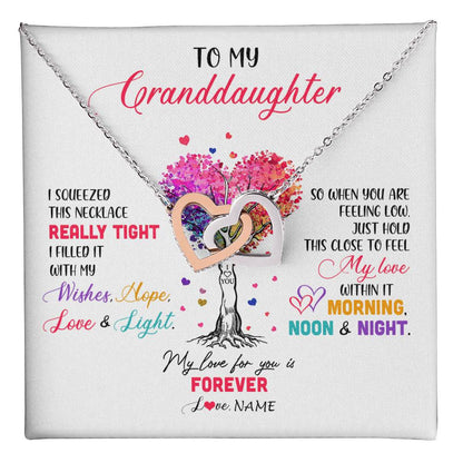 Personalized To My Granddaughter Necklace From Grandma Grandpa I Squeezed This Necklace Granddaughter Birthday Christmas Customized Gift Box Message Card